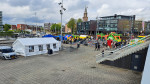Vanaf de brug bij landvast gezien