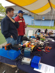 De verkoop stand vooraan op het terrein