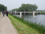 Het eindpunt van de 3,3 km nu nog terug varen
